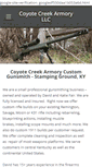 Mobile Screenshot of coyotecreekarmory.com